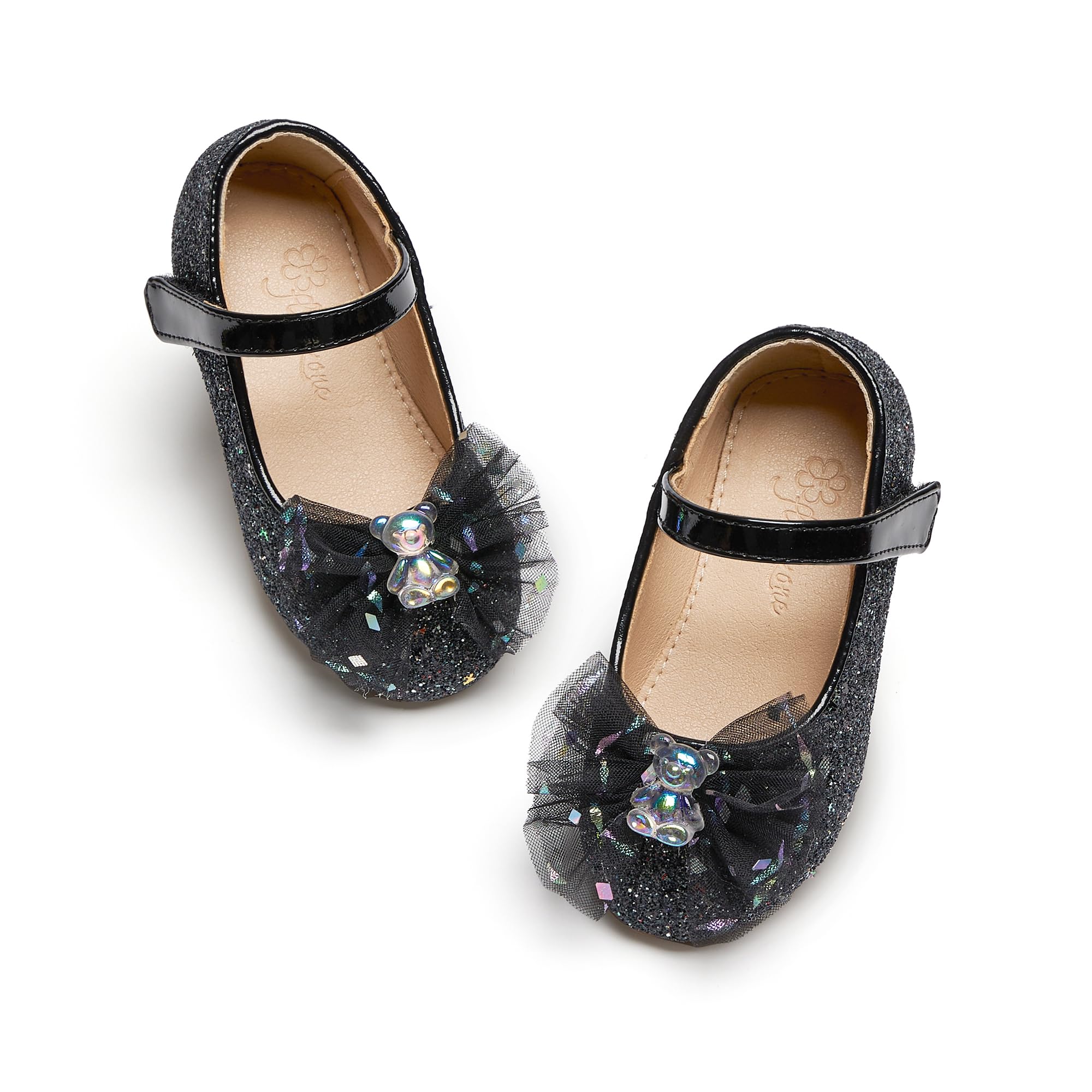 Flaryzone Toddler/Little Girls' Ballerina Flat Mary Jane Princess Dress Shoes - Wedding School Party