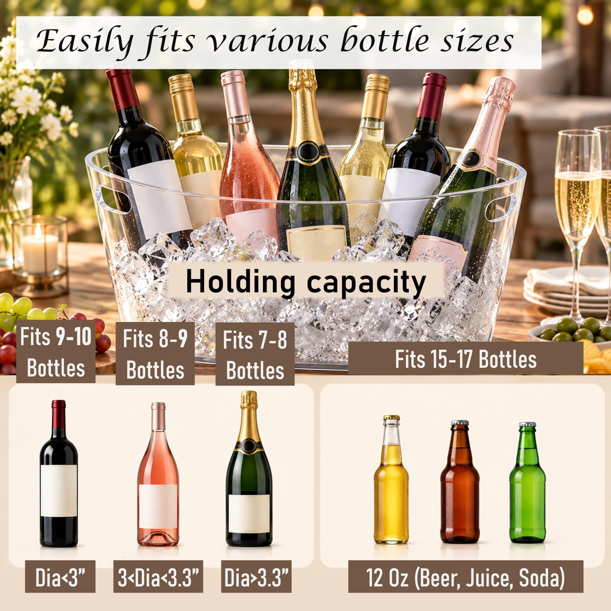Large Ice Buckets - Party Set with Bottle Opener -3