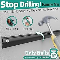 Vista 2 de Soporte de pared para TV sin montantes para televisores de 32 a 75 pulgadas, soporte de TV resistente sin taladros para paneles de yeso de hasta 150