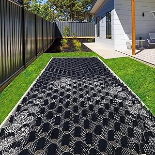 Gravel Stabilizer Grid 2 Inch High, HDPE Geo Grid Stabilizer, for Gravel/Cement/Sand，Cuttable Geo Grid Paver for Garden, Shed Base, Driveway Patios (Size : 4x10m(13x33ft))