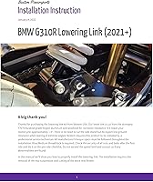 Vista 4 de Bestem Enlace de bajada para BMW G310R G310GS G310 CNC 7075 Aviación Aluminio Todos los Hardware w/Video Instrucciones Inferior 1.5