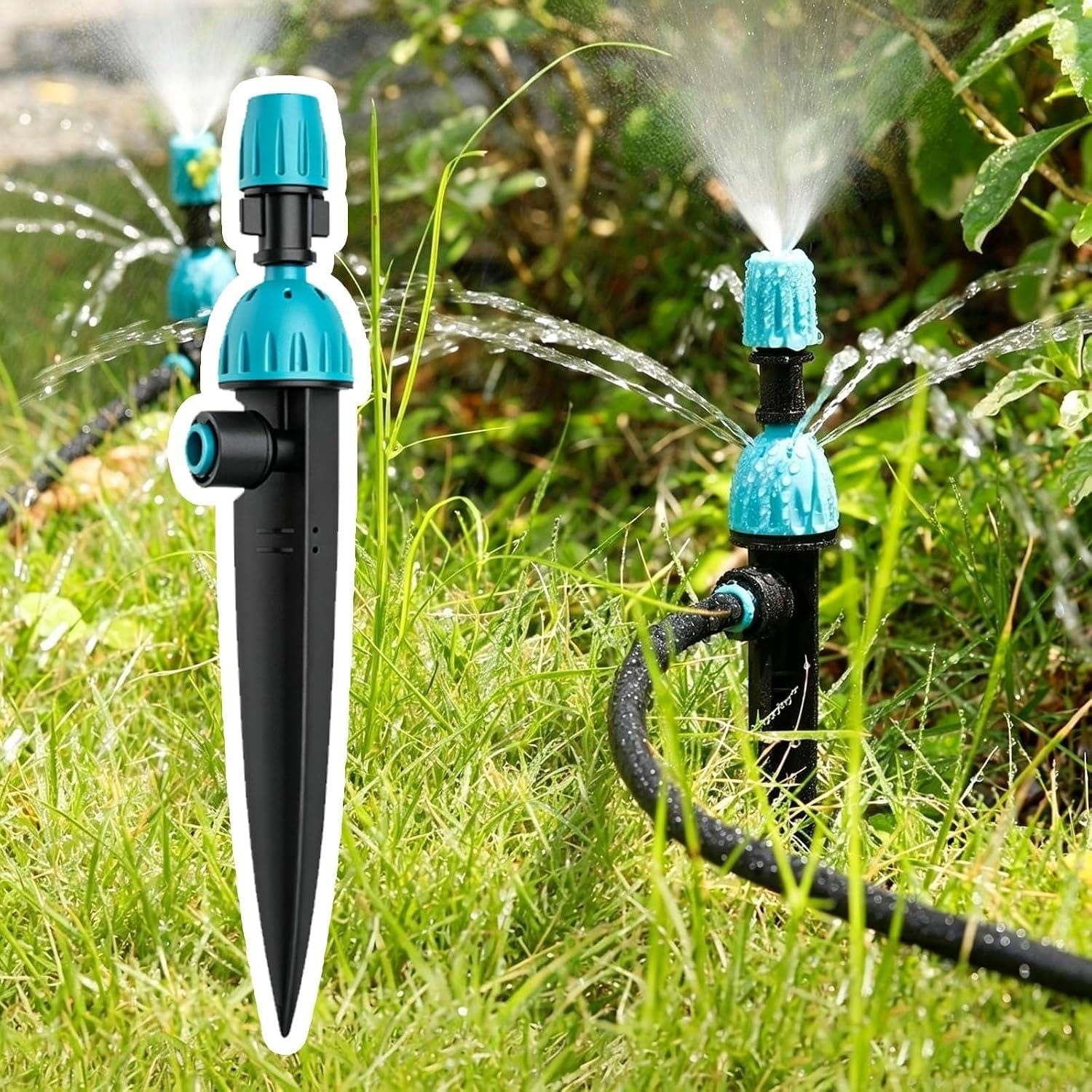 Kit Nebulizador Jardín Sistema de riego por encima del suelo con 3 modos de riego, Equipo de riego simple para plantas en maceta granja viveros vegetales(27m/90ft)