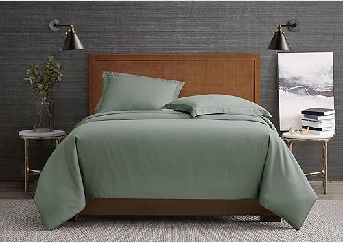 LONDON FOG Juego de funda de edredĂłn y funda de almohada de 3 piezas para lavar prendas de vestir - Tela de microfibra suave - Verde LONDON FOG Juego de funda de edredĂłn y funda de almohada de 3 piezas para lavar prendas de vestir - Tela de microfibra suave - Verde