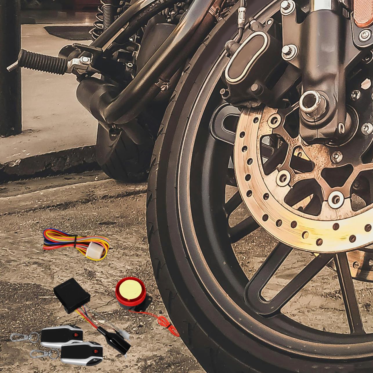 Toyvian Allarme per Moto Avviamento Remoto 12v Kit Antifurto Atv Professionale Compatibile per Motociclette Funzione Sblocco Automatico e Segnalazione Sonora per Sicurezza Veicoli
