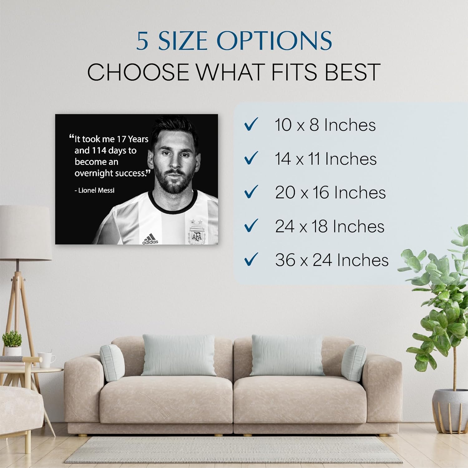 “It Took Me 17 Years and 114 Days to Become an Overnight Success” – Inspirational Soccer Quote Wall Art Print – Motivational Sports Poster for Bedroom, Office, Gym, or Locker Room – 8x10 Unframed - Image 7