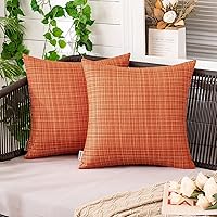 Vista 27 de MIULEE Fundas de cojín decorativas impermeables para exteriores, resistentes al agua, para tienda, patio, jardín, sofá, paquete de 2, 16 x 16 Azul