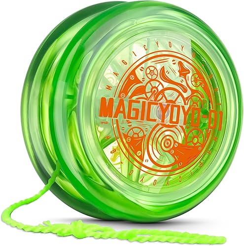 Miniatura 14 de MAGICYOYO Juguetes Yo-Yo en Bucle, D1 Yoyo Sensible para Principiantes con Cuerdas, Cuerpo de Plástico y Excelente para Trucos de Cuerda para