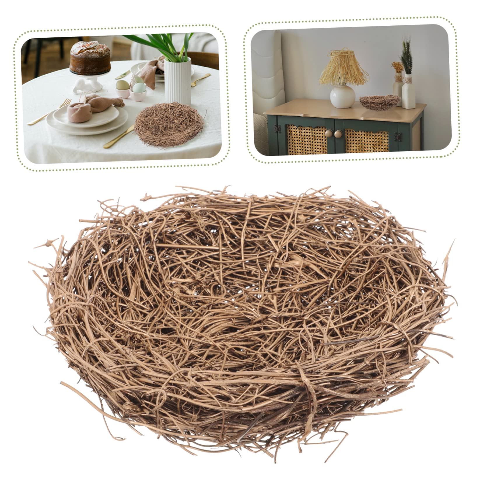 DOITOOL 5 Piezas Nido De Pájaro Nido De Pájaro Nidos De Pájaros De Mimbre Nido De Pájaros Falsos Nido De Pájaro De Ratán Nido De Mini Pájaros Nido De Pájaro De Ramita De Ratán Manual Rota
