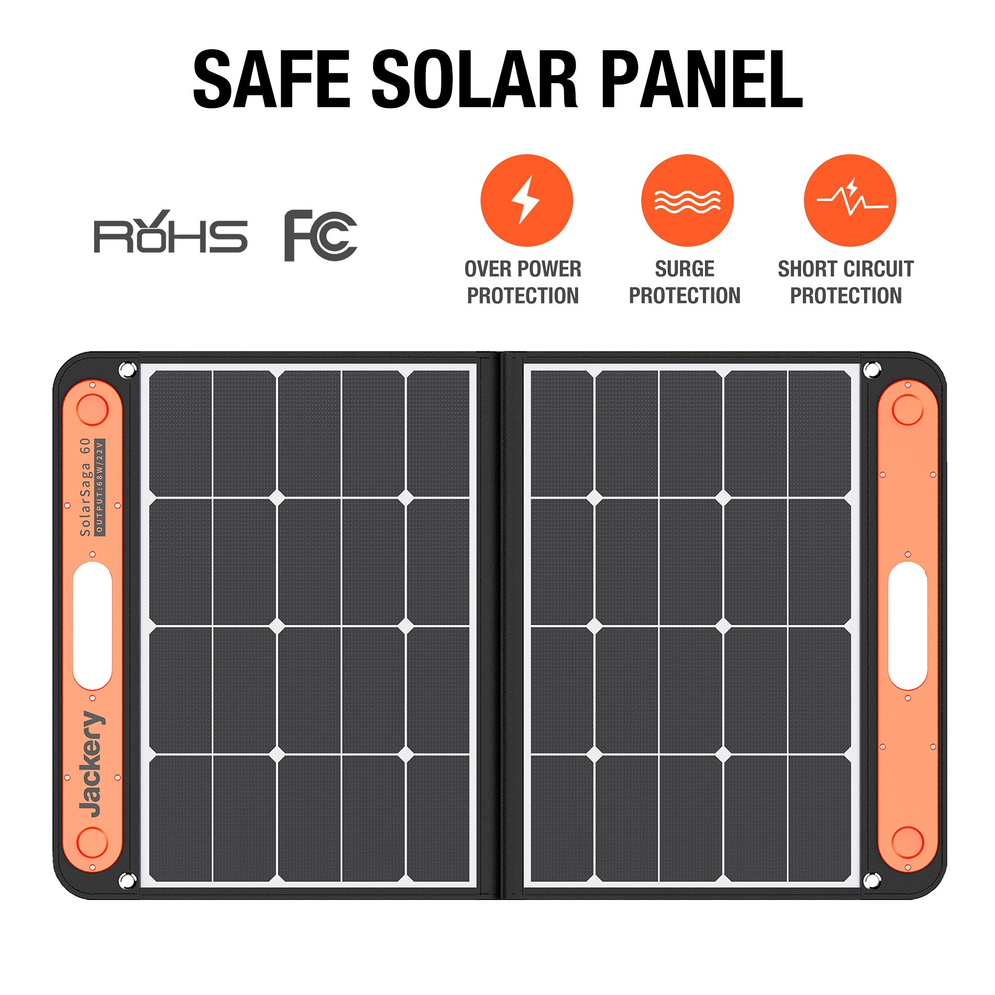 Jackery SolarSaga 60W Solar Panel for Explorer 160/240/500 as Portable