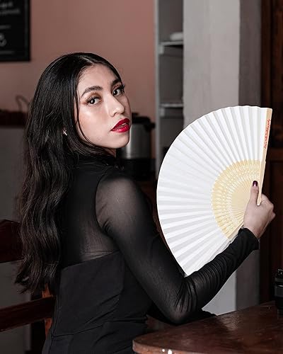 Miniatura 6 de Abanico plegable personalizado a granel, suministros de fiesta de boda personalizados, abanico de seda para despedida de soltera, abanico de bambú