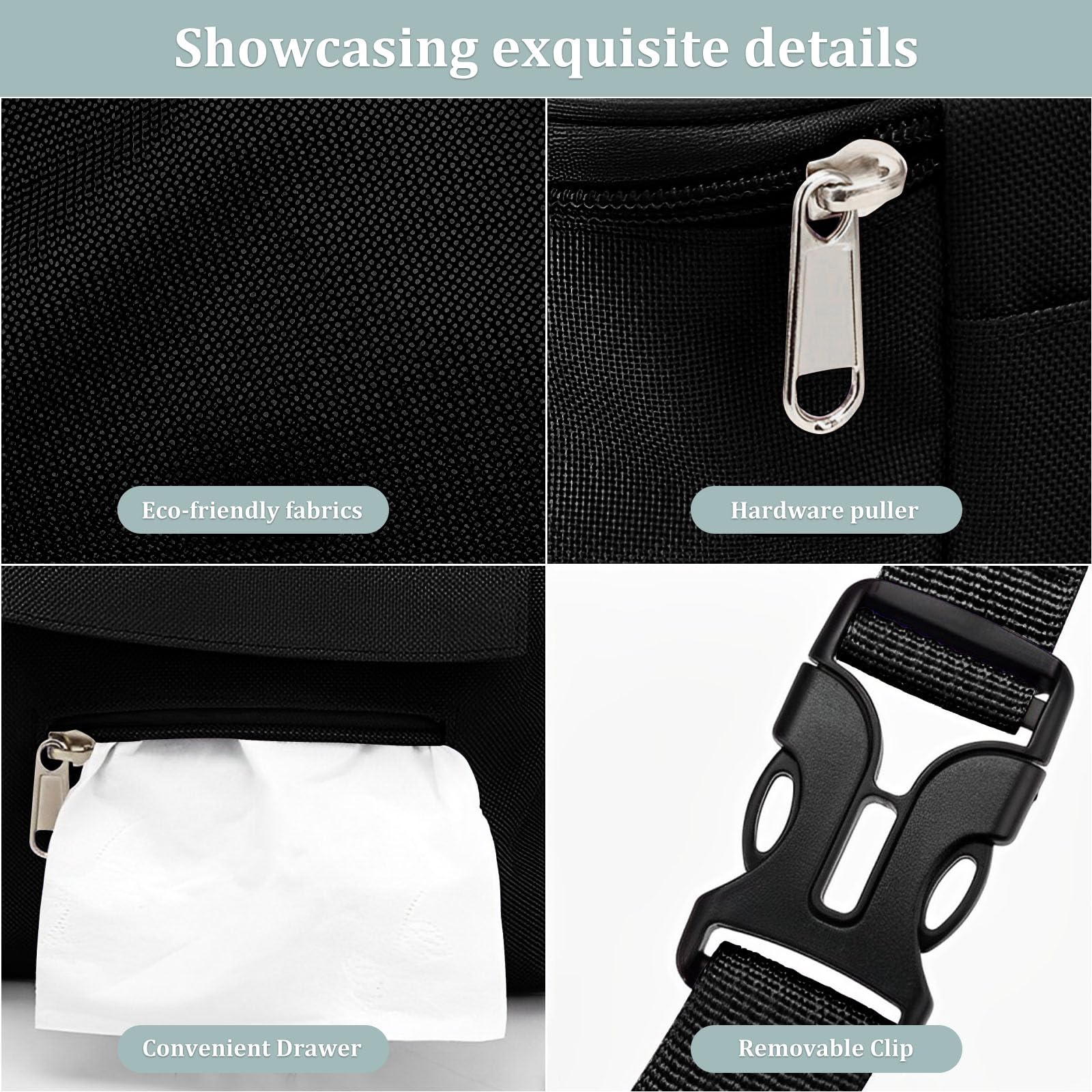 Borsa per Passeggino with cup Holders, Universale Organizer per Carrozzina Neonato, Portaoggetti Impermeabile, Multifunzione Borsa Cambio Neonato per la raccolta di Salviette, Pannoli, Merenda