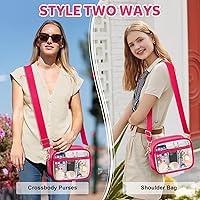 Vista 22 de KETIEE Bolso cruzado transparente, aprobado para estadios, para conciertos, eventos deportivos, festivales