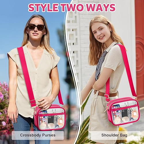 Miniatura 22 de KETIEE Bolso cruzado transparente, aprobado para estadios, para conciertos, eventos deportivos, festivales