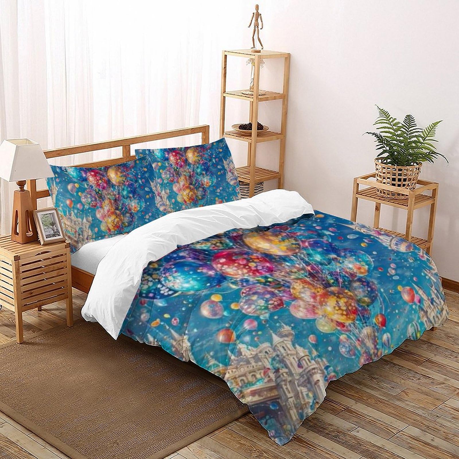 Housse de couette King microfibre hypoallergénique et douce pour lit de garçon