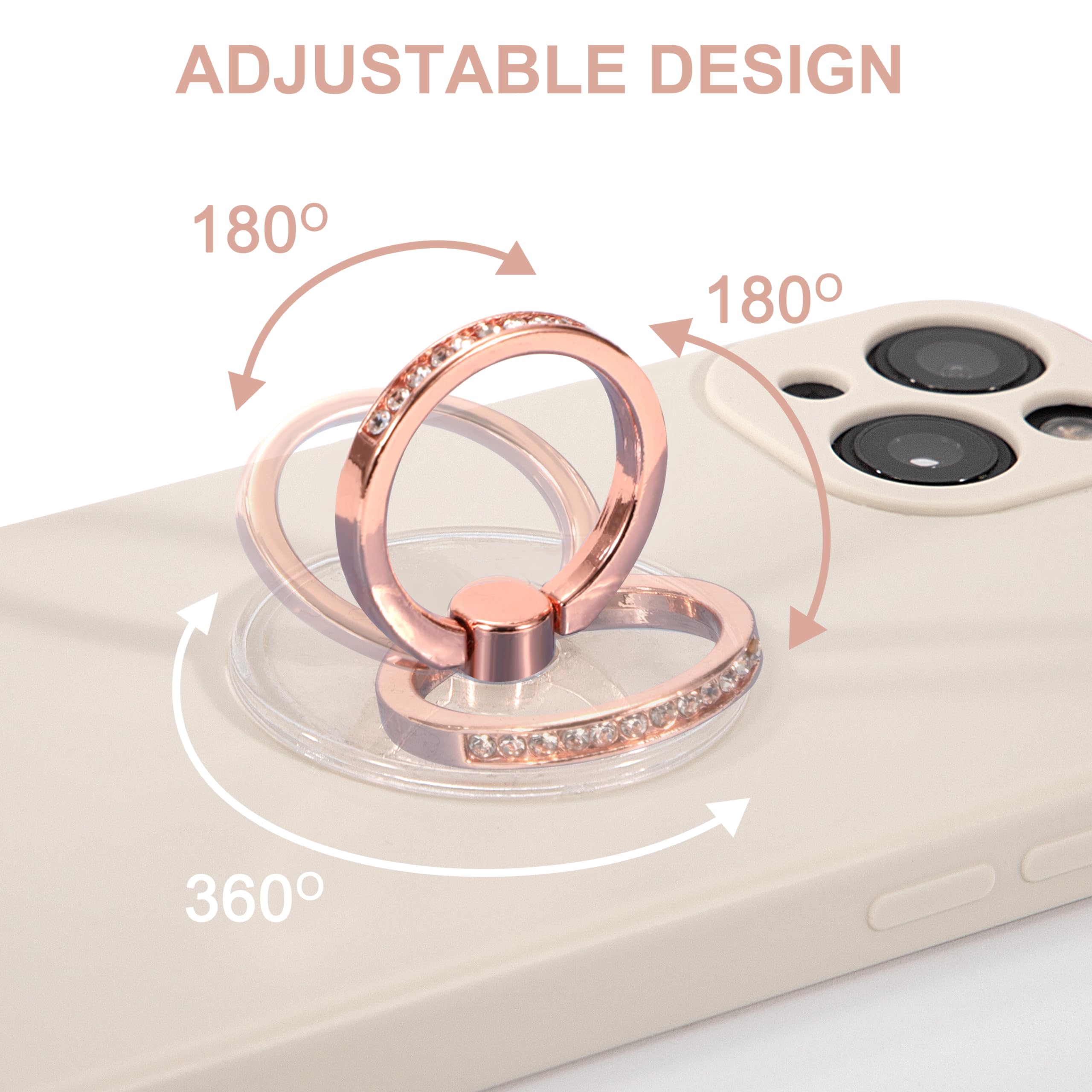 Anneau Support Telephone Lot De 2 Anneaux De Support Transparents Pour Téléphone Anneau Coque Telephone