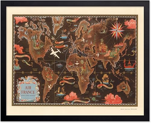 Vista 44 de Poster Master Póster vintage de la nación de los inmigrantes – Póster de mapas pictóricos retro – Arte de Estados Unidos – Regalo educativo