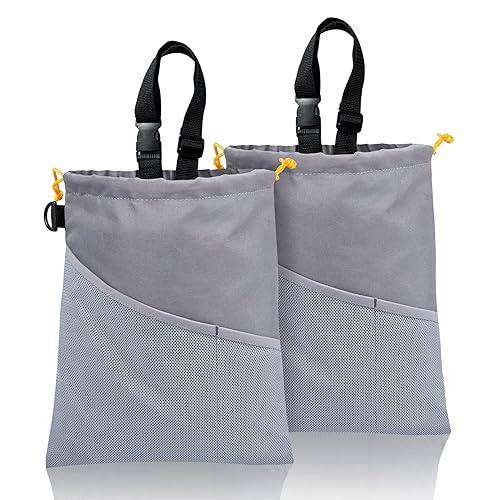 GNEGNI 2 cubos de basura de auto para viajes bolsa de basura ajustable para automóvil con forro a prueba de fugas