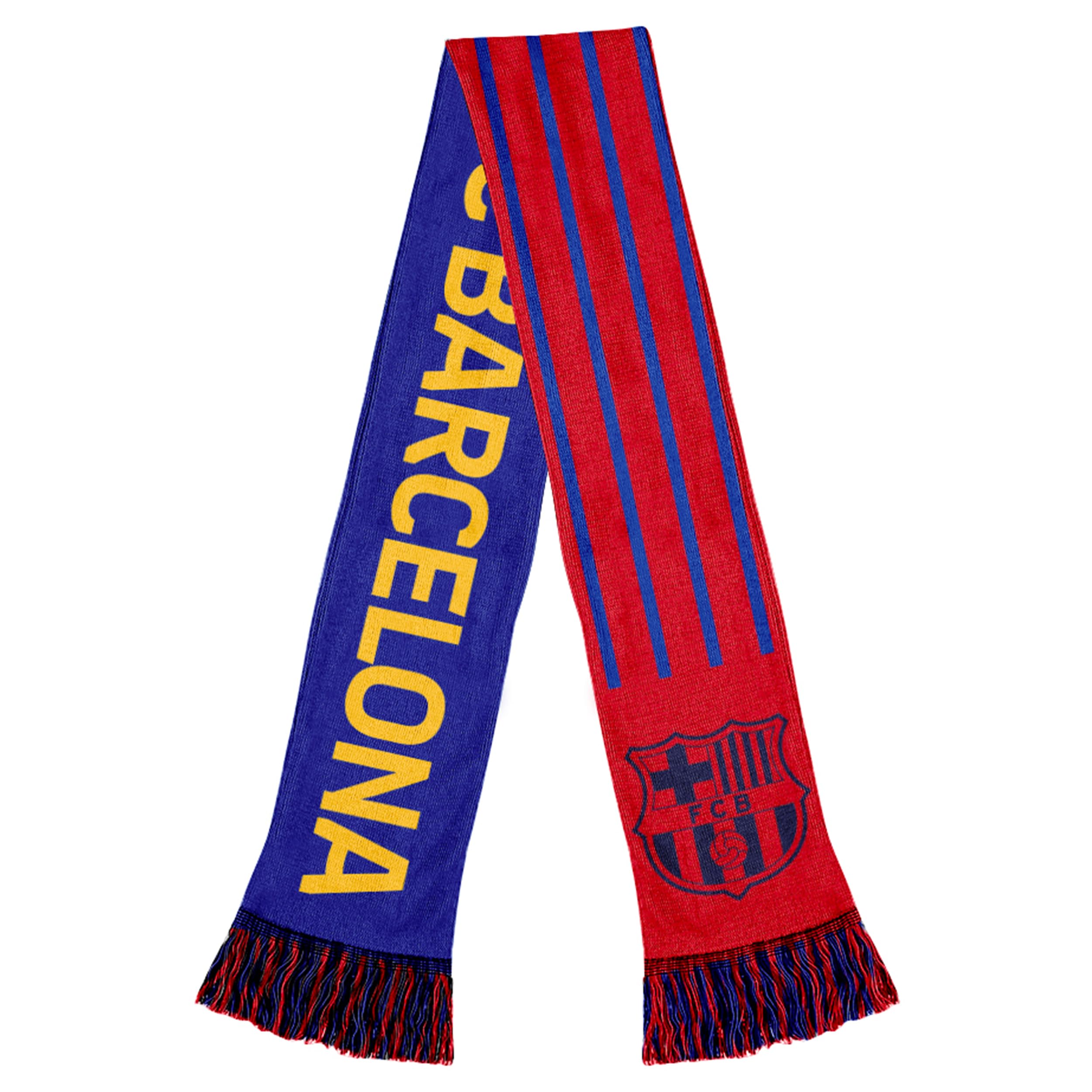 Icon Sports FC Barcelona Reversible Soccer Scarf, Red, One Size, (FCB22SC)