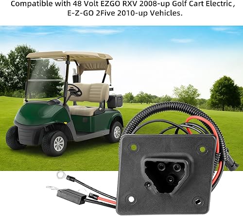 Miniatura 7 de Roykaw EZGO RXV TXT Cargador Receptáculo 48V carrito de golf Delta Q Cargador OEM #602529