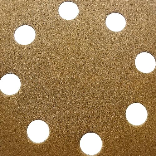 Miniatura 29 de Cierre de velcro Mestool 58-AP Gold de 5 pulgadas, con 8 agujeros, 60 granos, sin polvo, paquete de 100