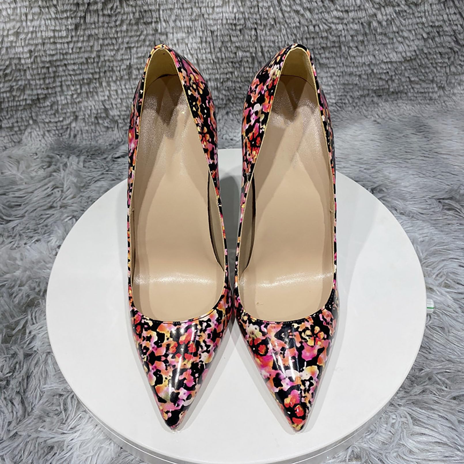 Genérico Zapatos De Fiesta De Tacón De Aguja Alto para Mujer