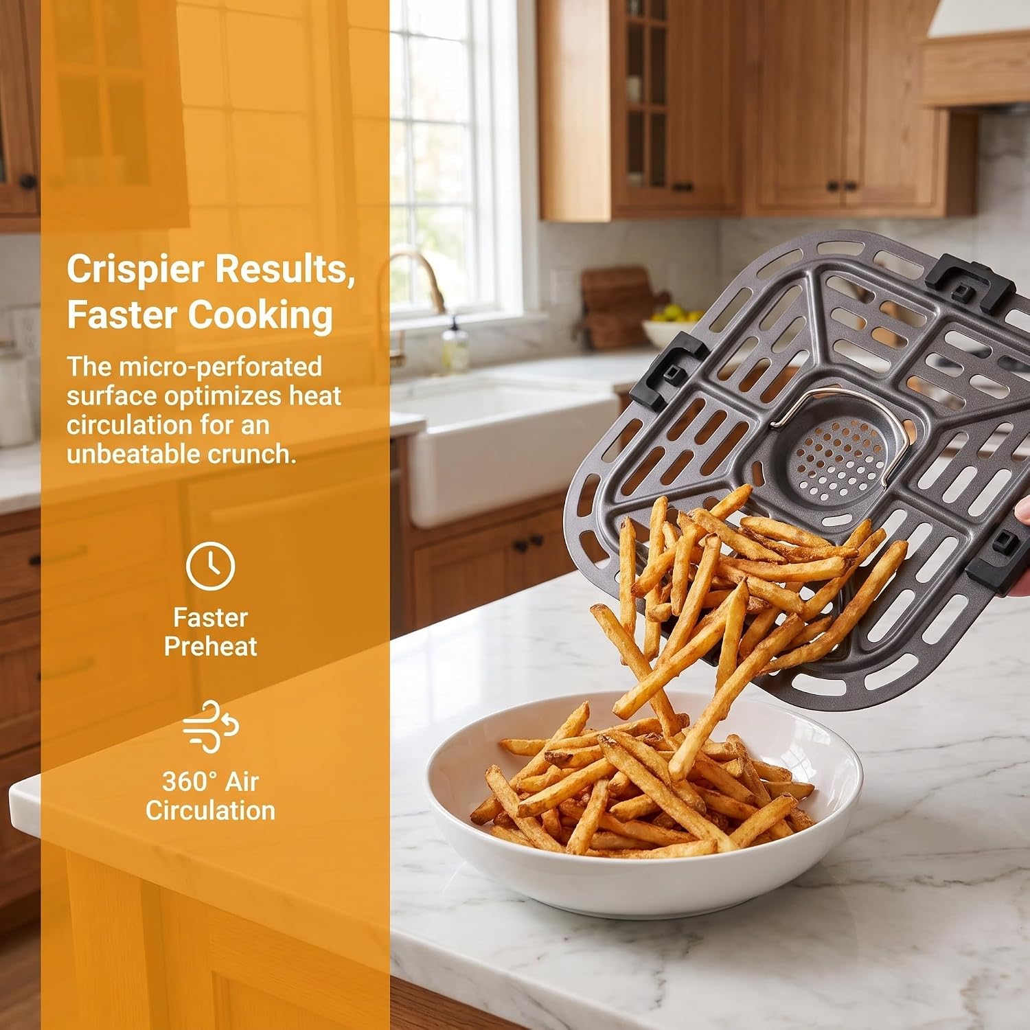 Luxshiny Air Fryer Crisper Plate, Fit for Instant Pot 6QT, 6.3"X6.3"