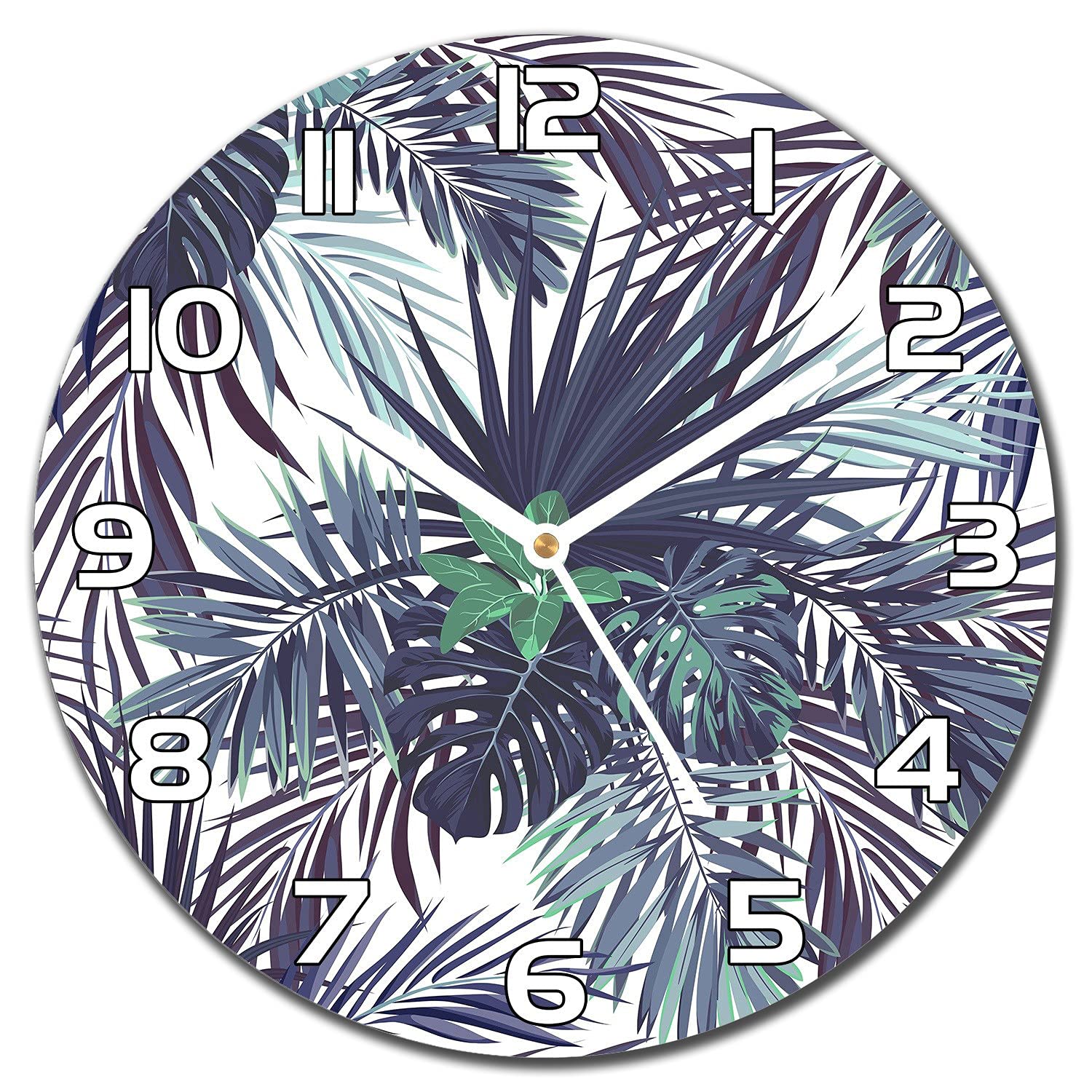 Horloge en verre de sécurité et impression abstraite haut de gamme