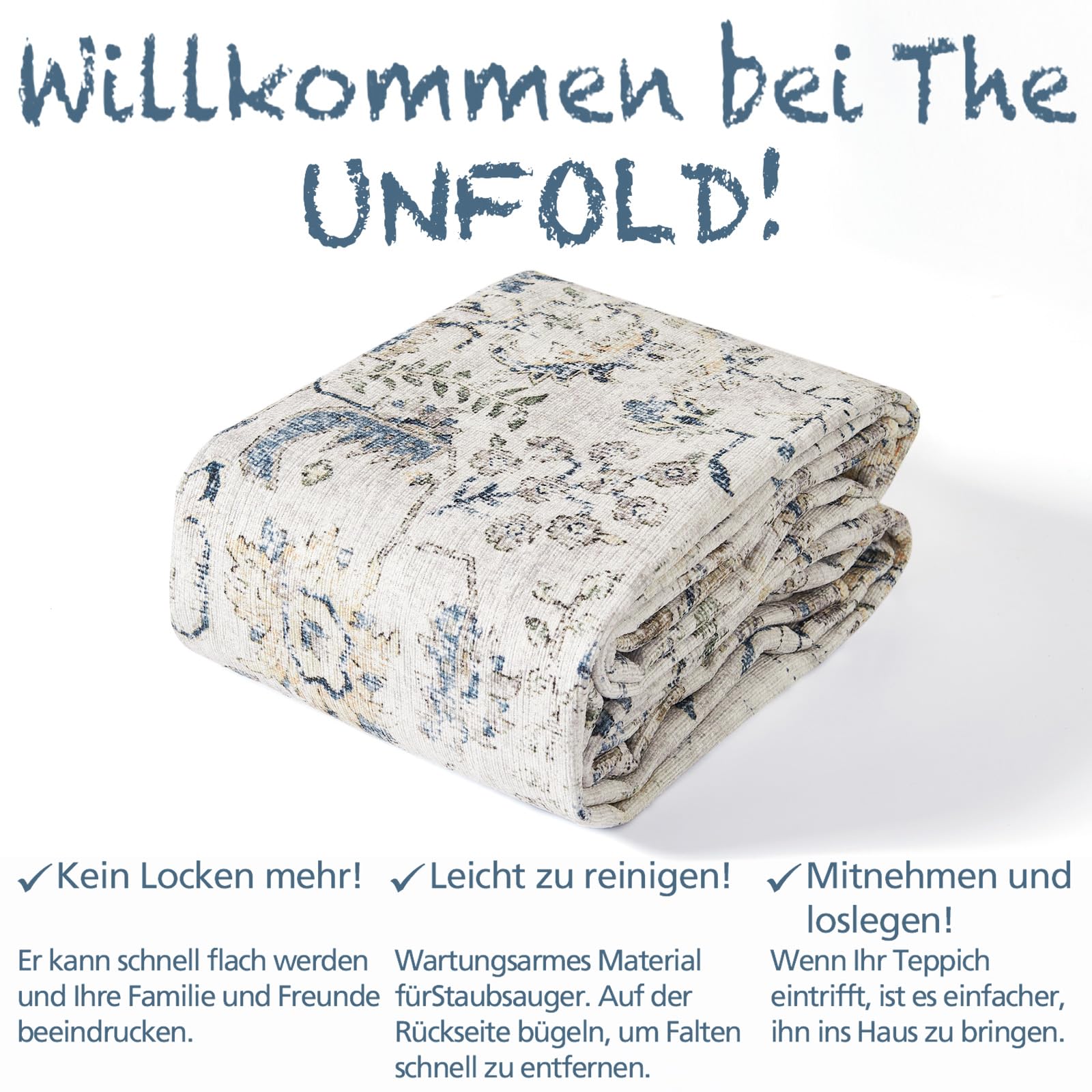 Tapis De Sol 80x120 Cm Motif Floral Rétro - Poils Courts, Antidérapant, Lavable, Pour Entrée, Chambre