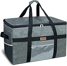 LIQING Premium Insulated Food Delivery Bag Waterproof Catering Supply Bag 24" x 14" x 15" For Hot Food Delivery Uber Eats,...