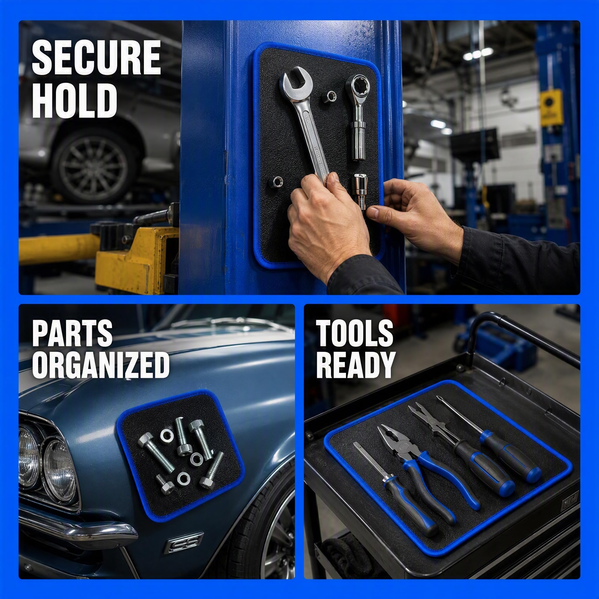 5-Piece Magnetic Tool Mat Set with Telescoping Pickup Tools, Blue — Amazon image 9