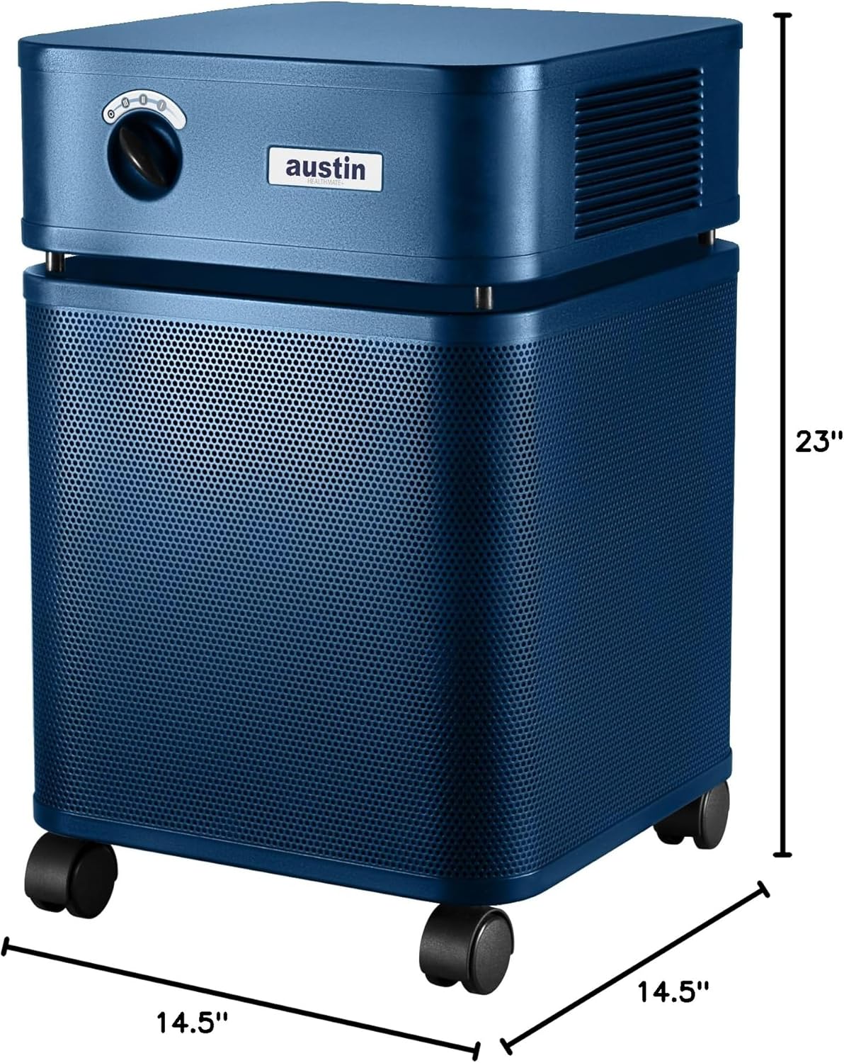 Austin Air HealthMate Plus Standard Air Purifier Midnight Blue - Advanced 4- Stage Filtration Air Purifiers For Home with Activated Carbon & Zeolite - Ideal as Air Purifiers for Bedroom Model B450