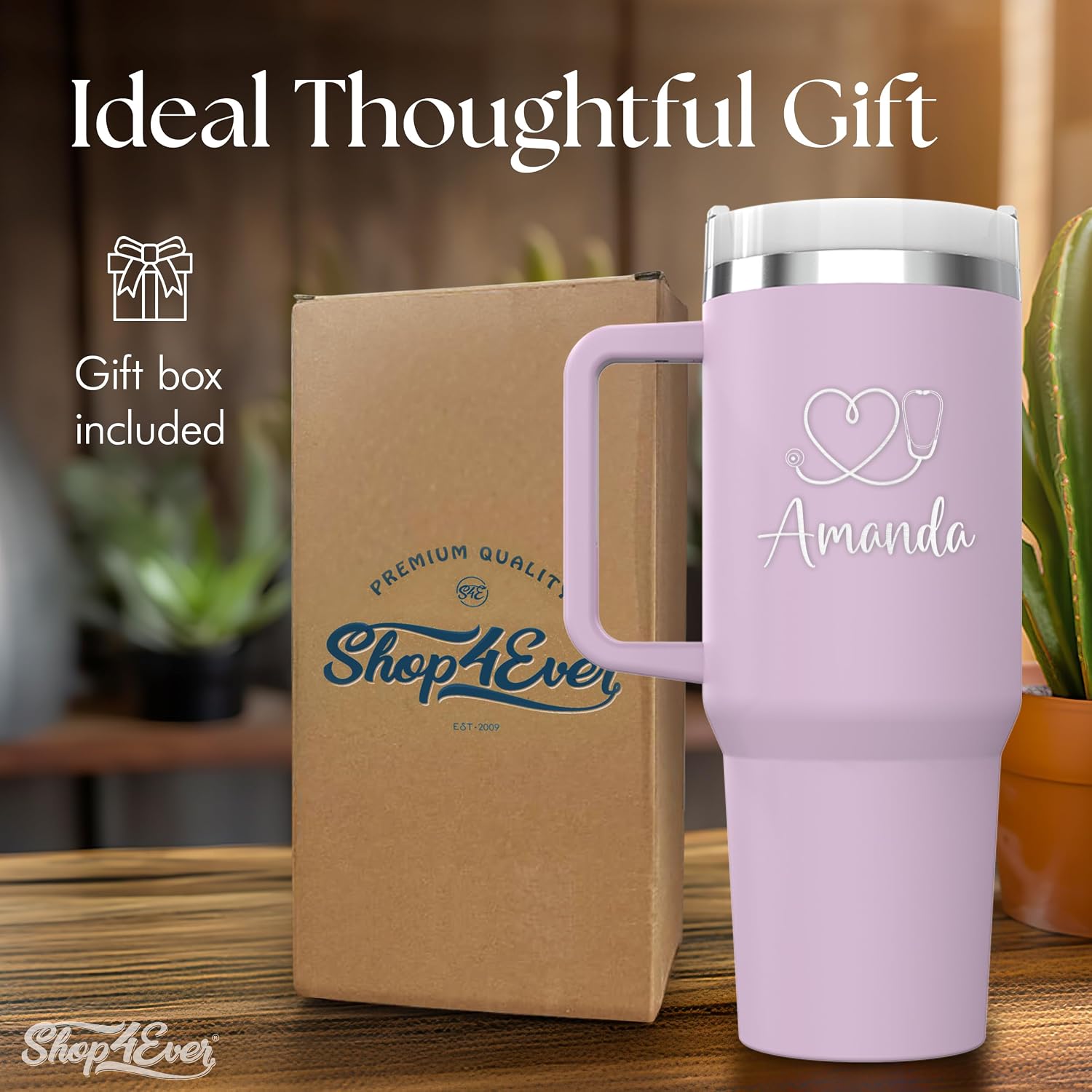 shop4ever Personalized Nurse Stethoscope Name Engraved 40 oz Tumbler image 5