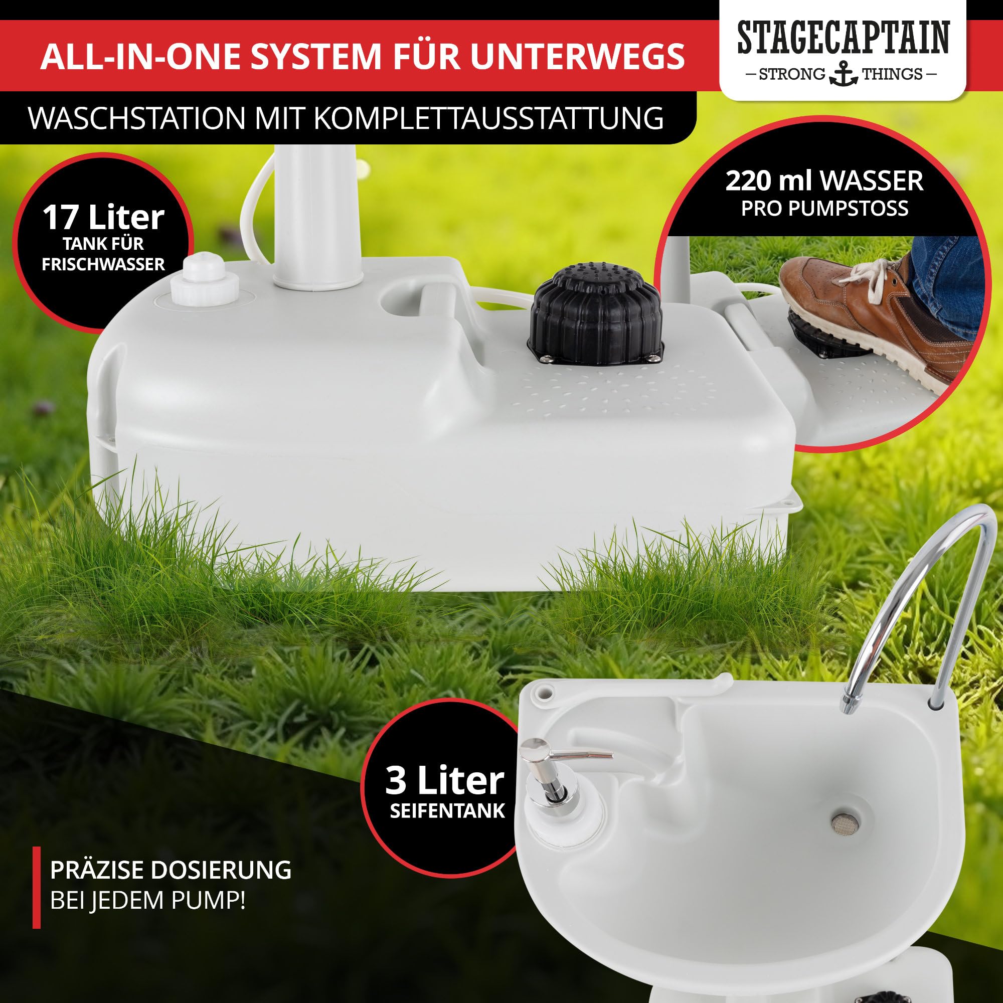 Stagecaptain PSW-17 Quixie Portables Festival-Waschbecken - Retoure (Zustand: sehr gut)