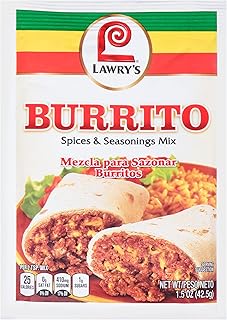 Lawry's Burrito Seasoning Mix, 1.5 oz (Pack of 24)