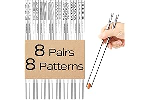 Exquisite 8-Piece Stainless Steel Chopstick Set: Enhance Your Culinary Experiences