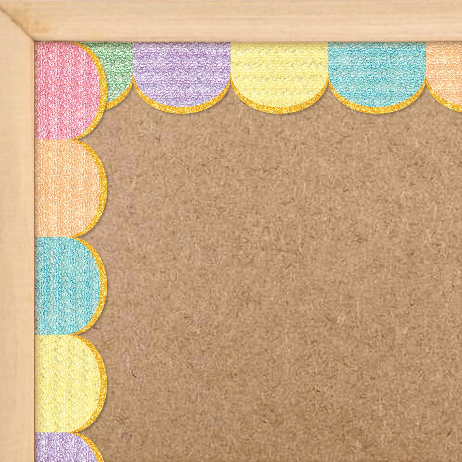Bordure colorée festonnée pour décoration murale de salle de classe et projets créatifs