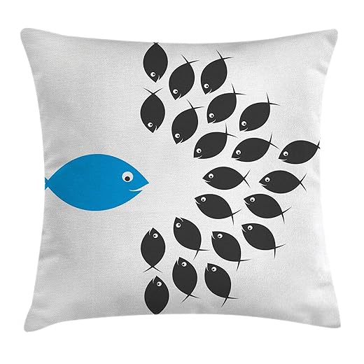 Ambesonne Flower Throw Pillow Cushion Cover, Summer Sunflower in Watercolor Soft Pastel Toned Large Petals Artwork, Decorative Square Accent Pillow Case, 16" X 16", Yellow Fern