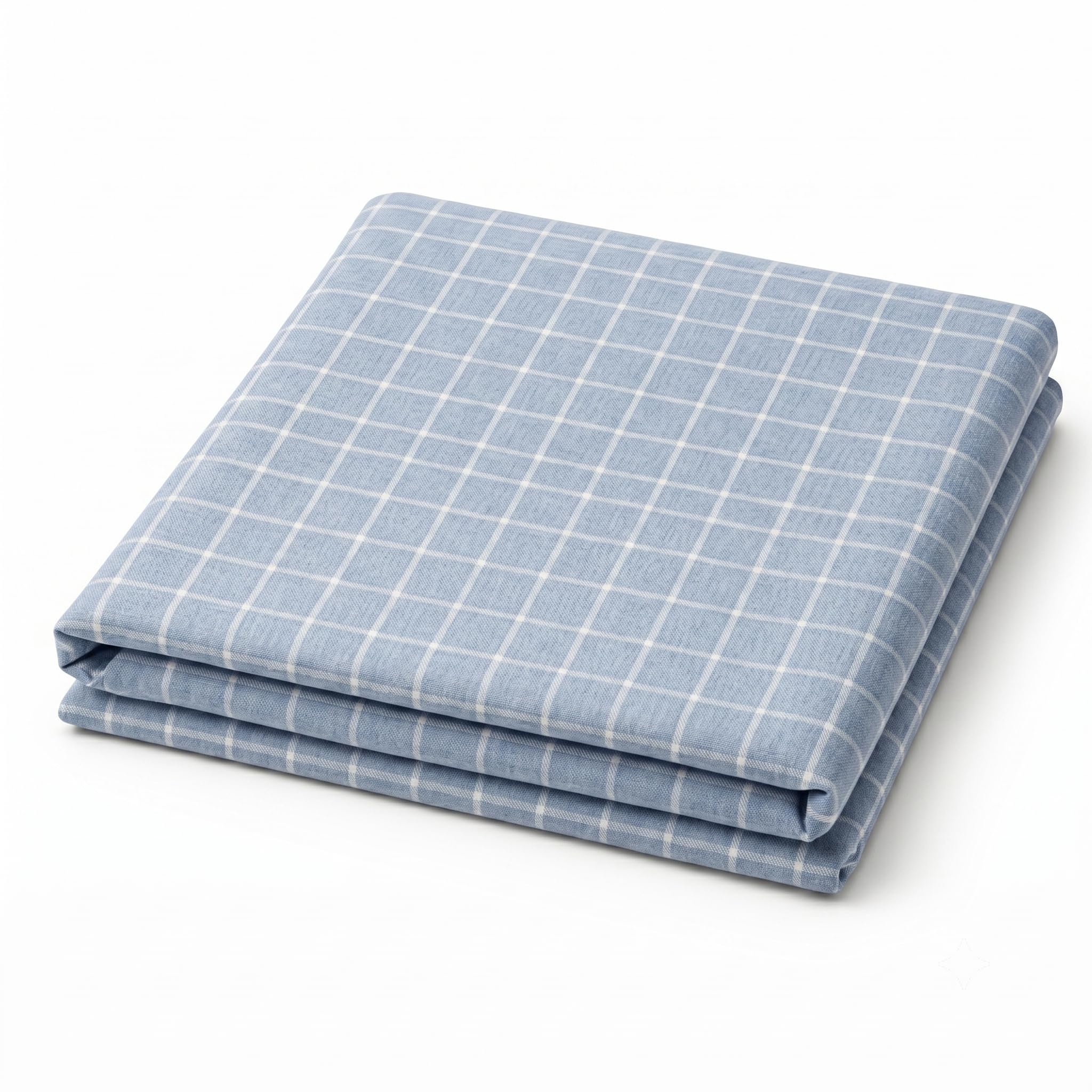 Shirt Fabric For Men - Light Blue and White | Unstitched | 100% Cotton | Elegant Windowpane Checks | Yarn-Dyed Shirting | 1.60m for Shirt (58" Width)-image-6