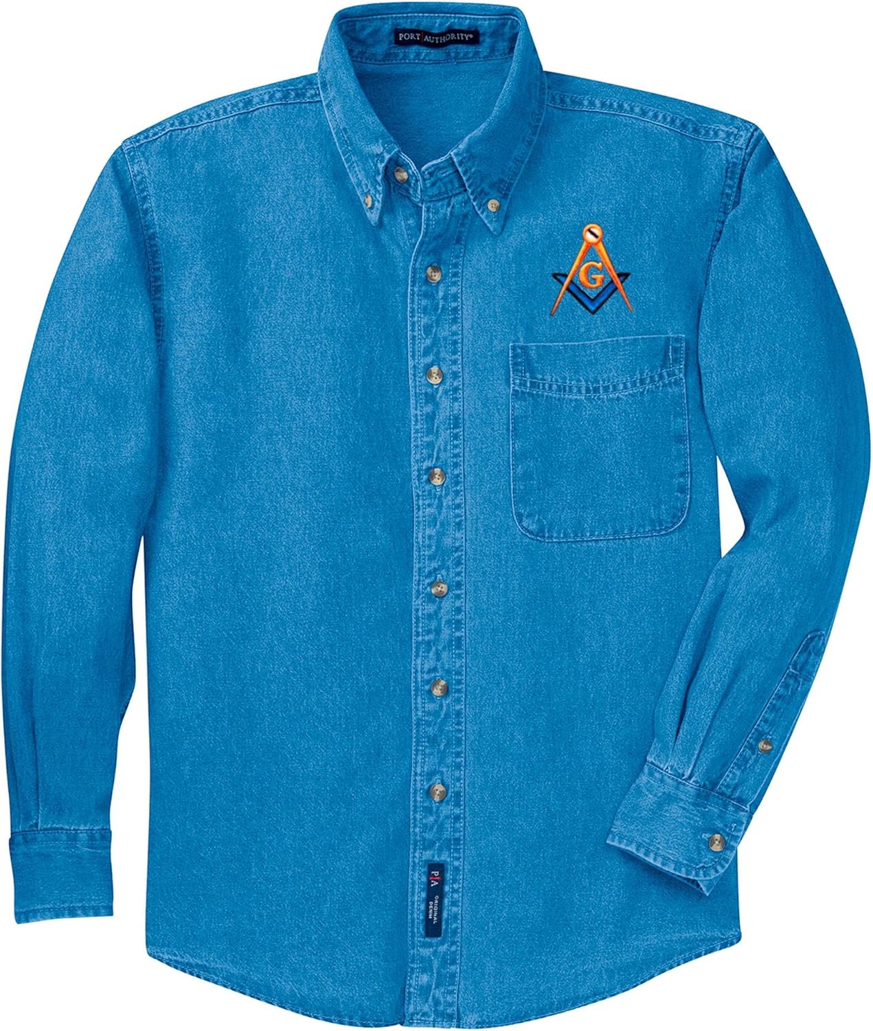 Mason Denim Shirt Freemason Masonic Dress Shirt