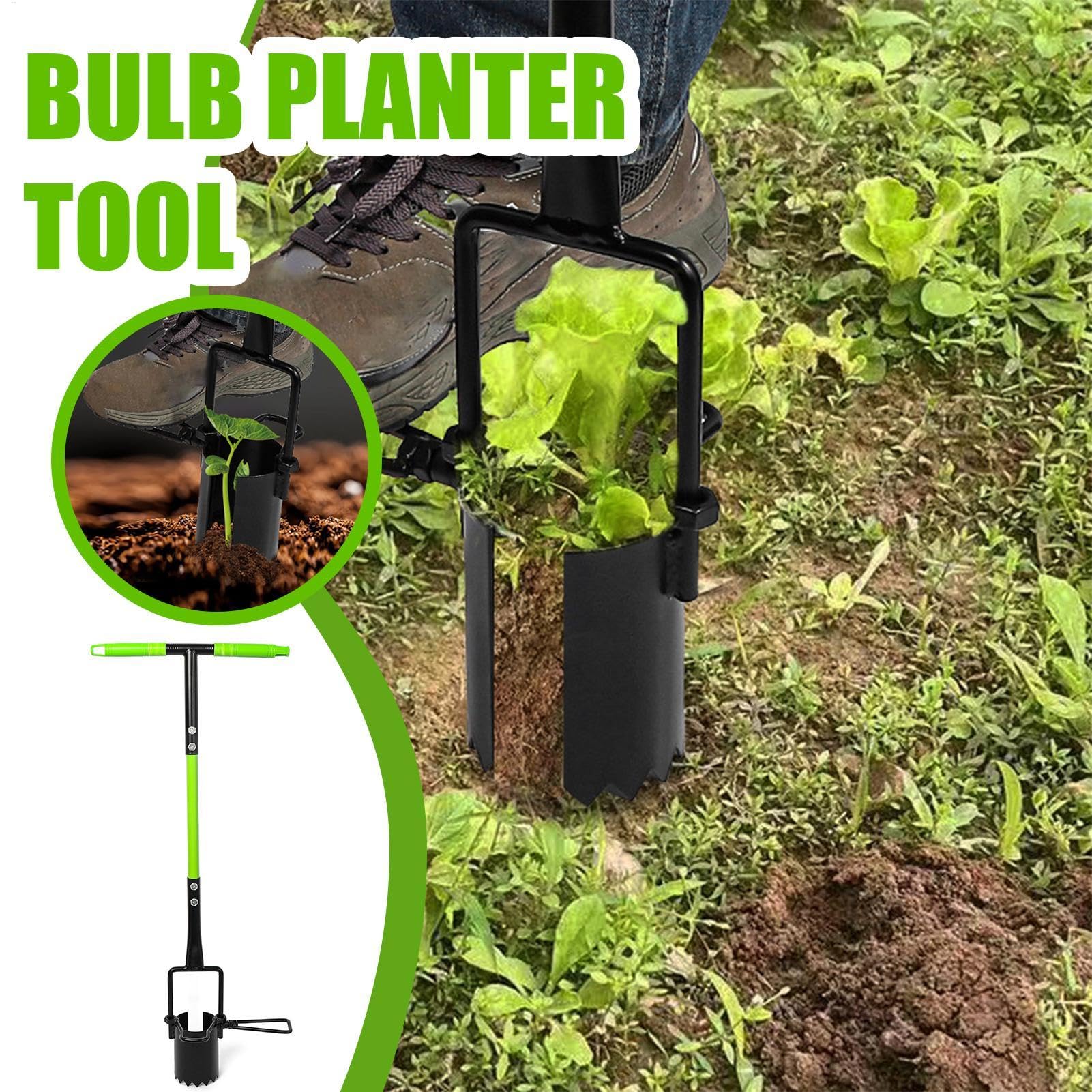 Outil de jardinière de bulbe, transplanteur de bulbe Dispositif | Poignée ergonomique outil de pelouse multifonctionnelle pour crocus, dahlia, glaïeul, lis ou aut