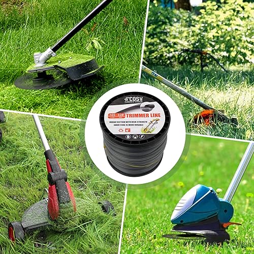 Miniatura 7 de COSY GARDEN TOOLS Cuerda Wacker de alta resistencia (0.105 pulgadas, 328 pies), cuerda redonda de nailon de alta calidad para cortadora de malezas