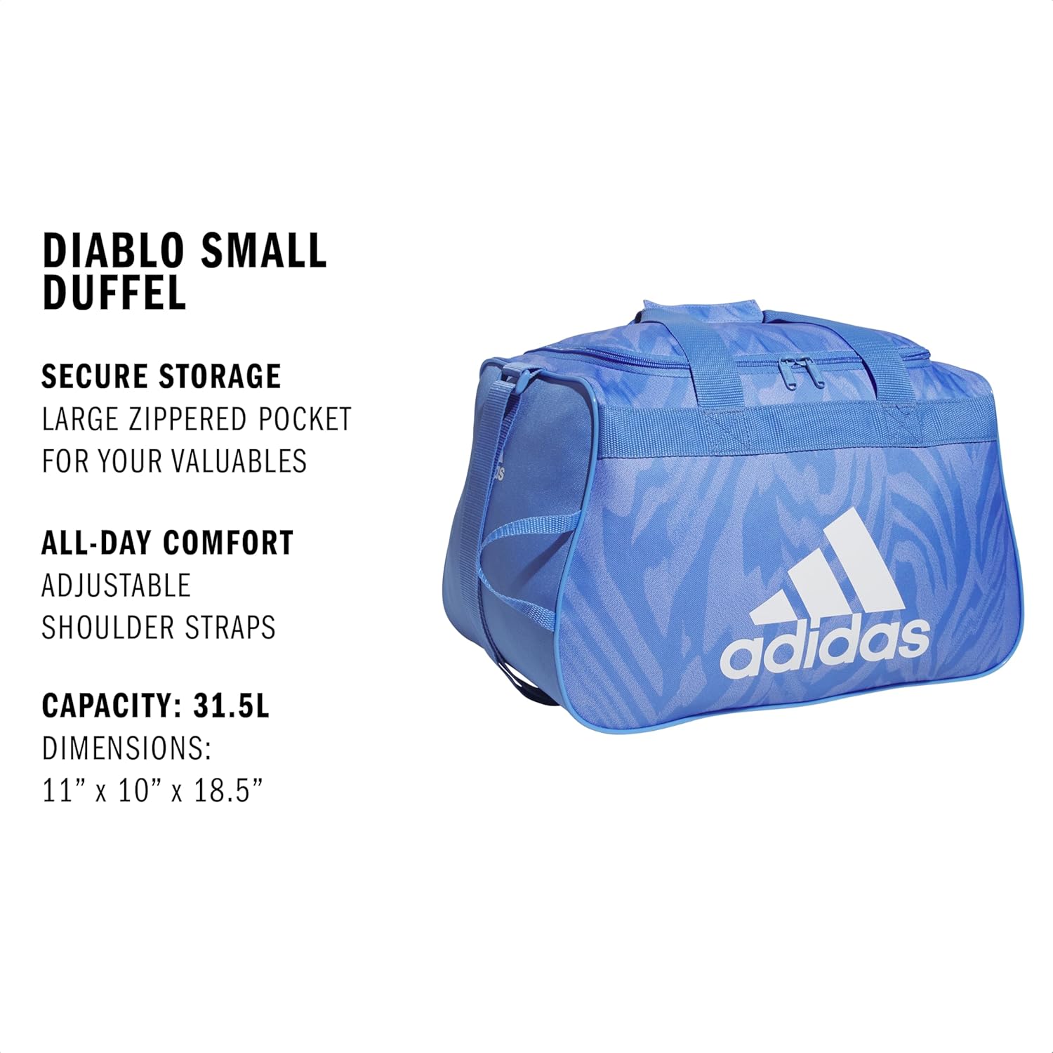 adidas Unisex Diablo Small Duffel, Sports Duffle Gym Bags for Men or Women, One Size - Image 2