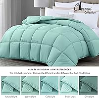 Vista 5 de Chezmoi Collection Edredón Alternativo de Plumón para Todas las Estaciones Tamaño King - Relleno de Microfibra Afelpada - Acolchado con Puntada