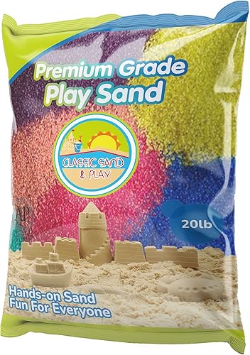 Arena clásica de juego de color arcoíris Sand and Play, bolsa de 20 libras, natural y no tóxica, divertida húmeda y seca en interiores y exteriores,
