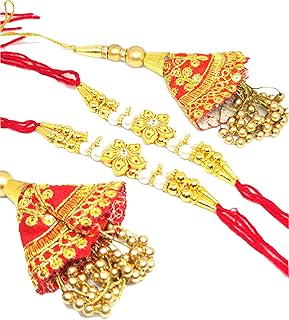 4 Pcs Rakhi for Brother and Bhabhi Set Rakhi for Bhaiya Bhabhi Raksha Bandhan Rakhi Send Rakhi to usa Indian Rakhi Threads Rakhi Bracelets Best Gift for Brother on Rakshabandhan Rakhi Bands