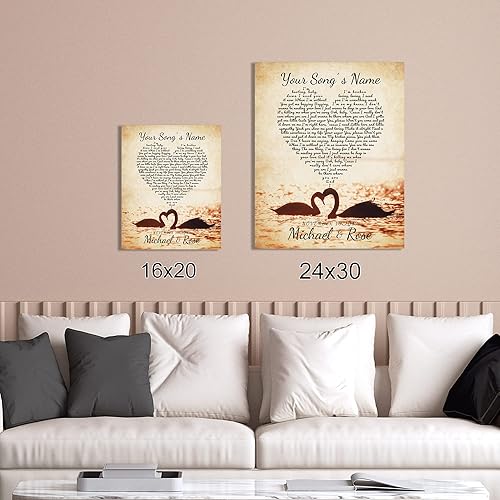 Vista 93 de Letras de música personalizadas, canciones, lienzo/fotos sin marco/impresiones enmarcadas con corazón en nombres de corazón, fecha de carga de fotos