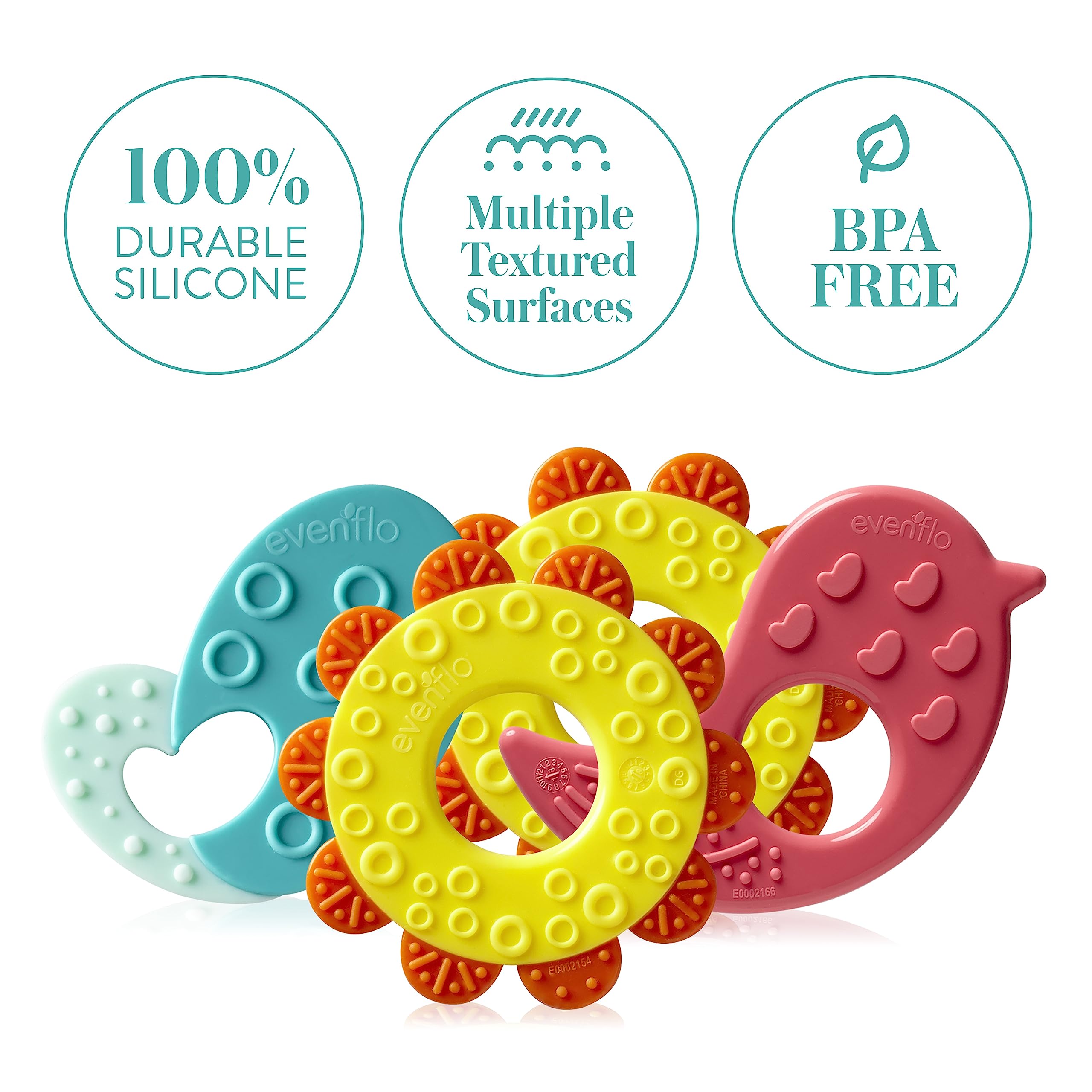 Evenflo Feeding Soft Silicone Soothers, 4pk
