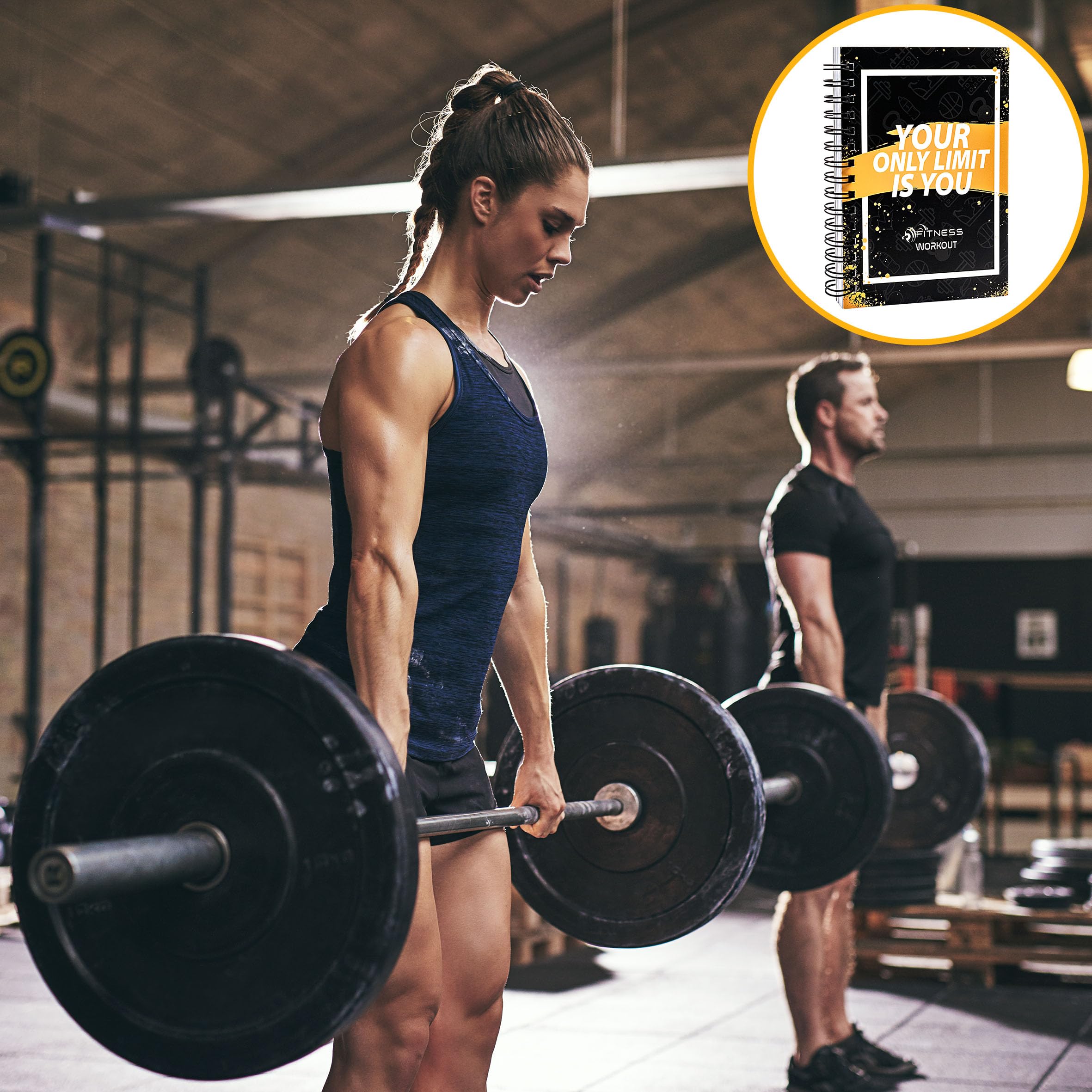 YHNTGB 3 PCS Fitness Tracker Journal Portable Workout Notebook 90-Day Exercise Planner for Record Your Daily Progress 5.5 x 3.93 inch