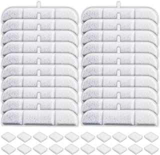 20 Packs Replacement Filters for DownyPaws Pet Wireless Cat Water Fountain 84oz/2.5L, Filter for Cat and Dogs Water Fountain DPWFP6(20 filter + 20 prefilter)