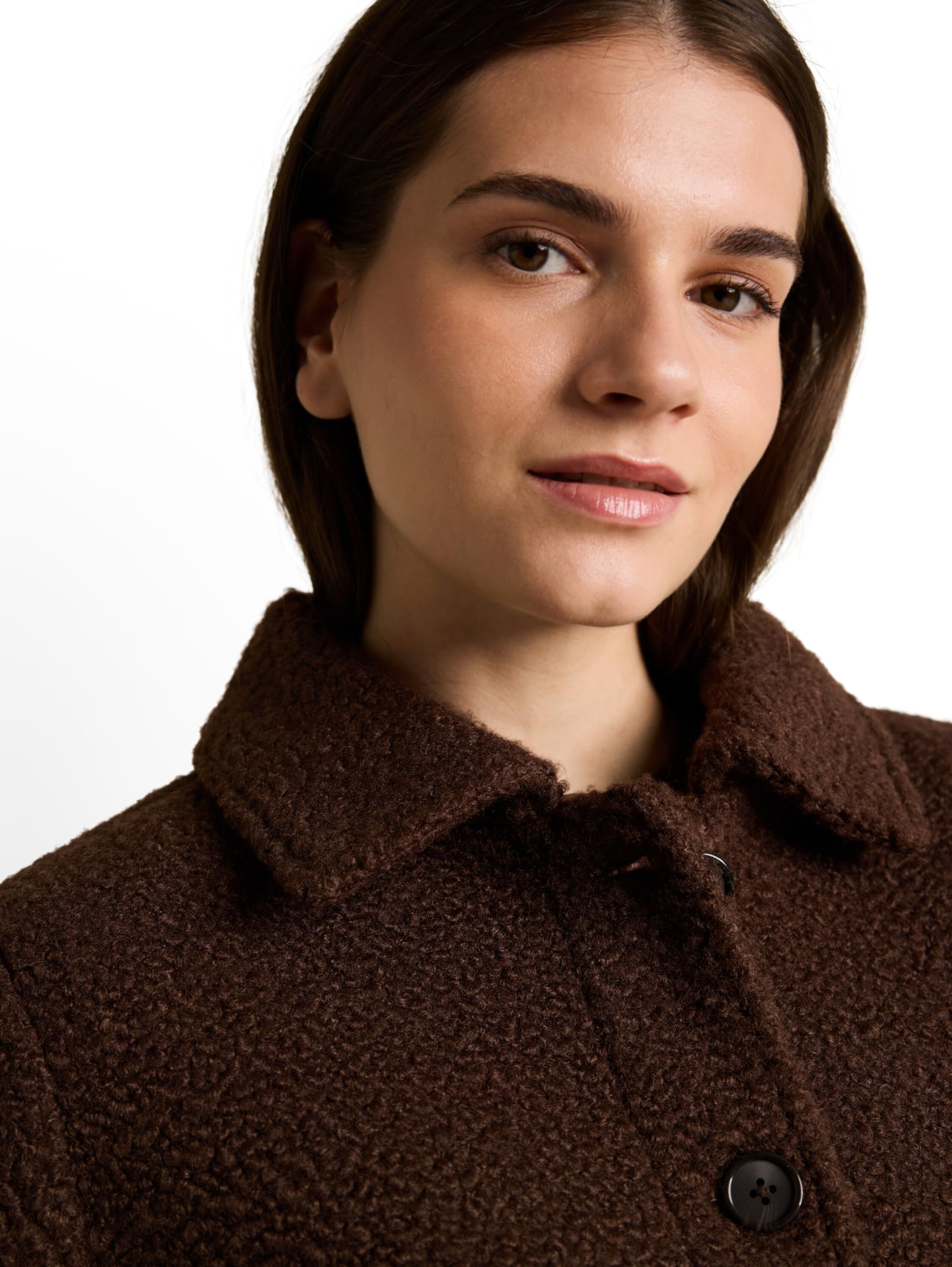 TOM TAILOR 1051129 Giacca, 13234-Gioco in Scatola Java Dark Brown, S Donna